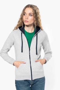 Hanorac LADIES’ CONTRAST HOODED FULL ZIP SWEATSHIRT - Img 3