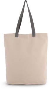 SHOPPER BAG WITH GUSSET AND CONTRAST COLOUR HANDLE - Img 11