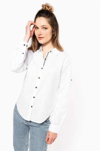 Camasa LADIES' LONG SLEEVE LINEN AND COTTON SHIRT - Img 3