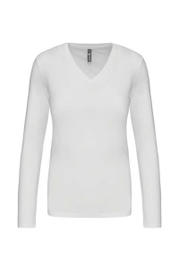 Camasa LADIES' LONG-SLEEVED V-NECK T-SHIRT