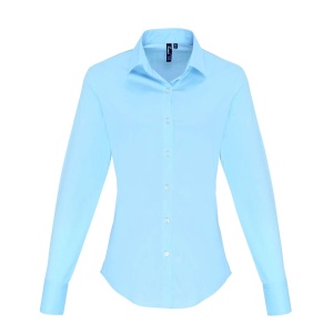 Camasa WOMEN'S STRETCH-FIT COTTON POPLIN LONG SLEEVE SHIRT - Img 5