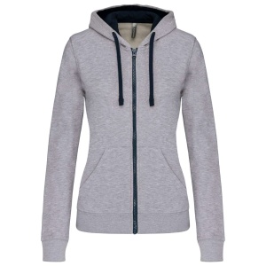 Hanorac LADIES’ CONTRAST HOODED FULL ZIP SWEATSHIRT - Img 1