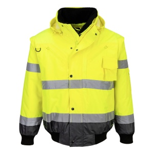 Jachetă Bomber 3 în 1 cu contrast Hi-Vis - Img 5