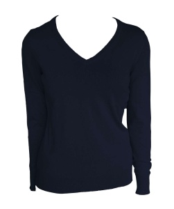Bluza WOMEN’S V-NECK FINE GAUGE COTTON PULLOVER - Img 5