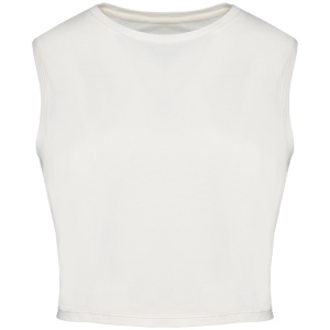 ECO-FRIENDLY LADIES’ SLEEVELESS CROP T-SHIRT