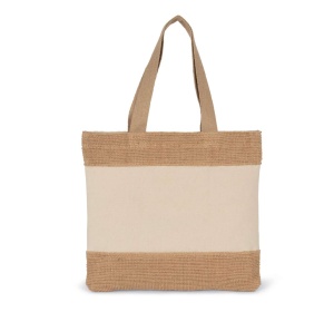 SHOPPING BAG IN COTTON AND WOVEN JUTE THREADS - Img 4