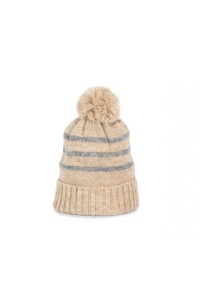 Caciula - Fes KNITTED STRIPED BEANIE IN RECYCLED YARN - Img 3