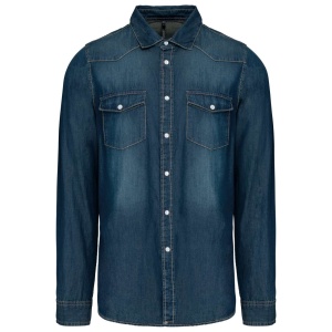 Camasa MEN'S LONG-SLEEVED DENIM SHIRT