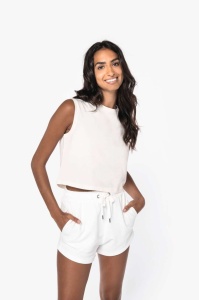 ECO-FRIENDLY LADIES’ SLEEVELESS CROP T-SHIRT - Img 2