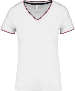 Tricou LADIES' PIQUÉ KNIT V-NECK T-SHIRT