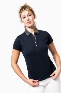 Tricou Polo LADIES' TWO-TONE JERSEY POLO SHIRT - Img 3