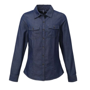 Camasa WOMEN'S JEANS STITCH DENIM SHIRT - Img 1