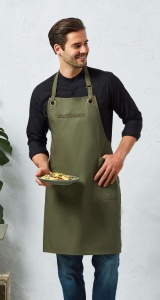 Sort ‘BARLEY’ CONTRAST STITCH SUSTAINABLE BIB APRON - Img 2