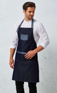Sort 'DOMAIN' CONTRAST DENIM BIB APRON - Img 2
