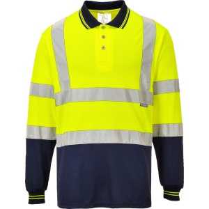 Tricou Polo Two-Tone cu Maneci Lungi - Img 1