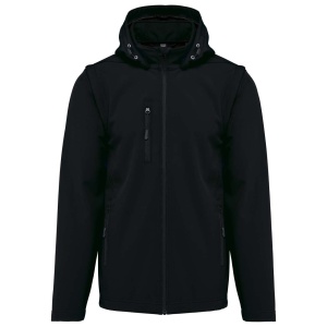 Jacheta UNISEX 3-LAYER SOFTSHELL HOODED JACKET WITH REMOVABLE SLEEVES