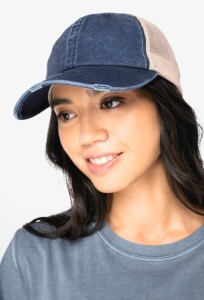 Șapcă Trucker Eco Unisex, efect „washed” - Img 3