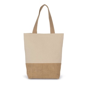 SHOPPING BAG IN COTTON AND BONDED JUTE THREADS - Img 3
