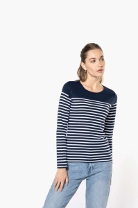 Bluza LADIES’ LONG-SLEEVED BRETON STRIPE TOP - Img 2