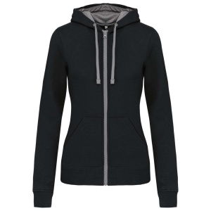 Hanorac LADIES’ CONTRAST HOODED FULL ZIP SWEATSHIRT - Img 4