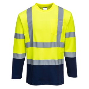Tricou Doua-Tonuri Cotton Comfort cu Maneci Lungi - Img 2