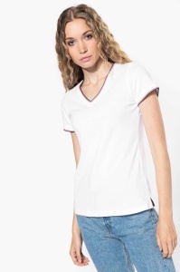 Tricou LADIES' PIQUÉ KNIT V-NECK T-SHIRT - Img 2