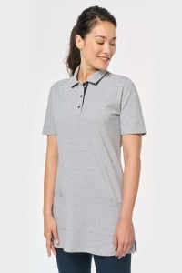 Tricou Polo LADIES’ SHORT-SLEEVED LONGLINE POLO SHIRT