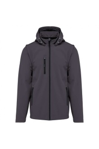 Jacheta UNISEX 3-LAYER SOFTSHELL HOODED JACKET WITH REMOVABLE SLEEVES - Img 4