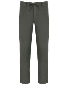 Pantaloni bărbați eco-friendly din in, efect washed
