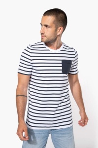 Tricou STRIPED SHORT SLEEVE SAILOR T-SHIRT WITH POCKET - Img 2