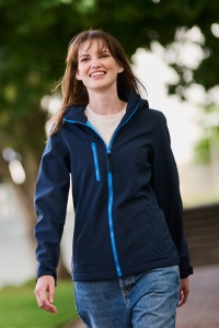 WOMEN'S VENTURER 3 LAYER HOODED PRINTABLE SOFTSHELL JACKET - Img 2