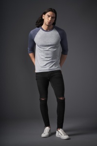 Bluza ADULT TRI-BLEND ¾ SLEEVE RAGLAN TEE