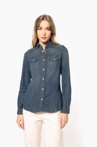 Camasa LADIES' LONG-SLEEVED DENIM SHIRT