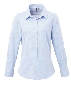 Camasa WOMEN'S LONG SLEEVE GINGHAM MICROCHECK SHIRT