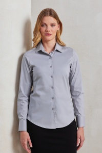 Camasa WOMEN'S STRETCH-FIT COTTON POPLIN LONG SLEEVE SHIRT - Img 3