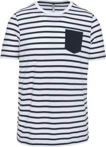 Tricou STRIPED SHORT SLEEVE SAILOR T-SHIRT WITH POCKET