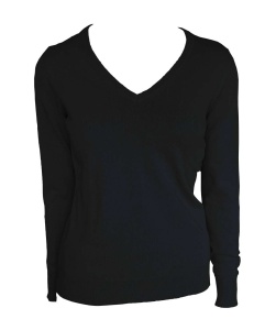Bluza WOMEN’S V-NECK FINE GAUGE COTTON PULLOVER - Img 1
