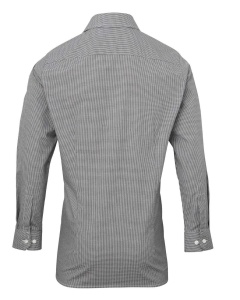 Camasa MEN'S LONG SLEEVE GINGHAM COTTON MICROCHECK SHIRT - Img 6