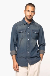 Camasa MEN'S LONG-SLEEVED DENIM SHIRT - Img 2