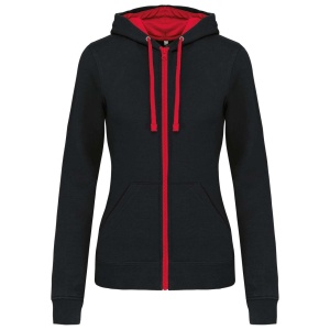 Hanorac LADIES’ CONTRAST HOODED FULL ZIP SWEATSHIRT - Img 12