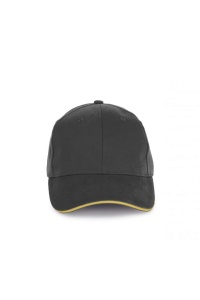 Sapca CAP IN ORGANIC COTTON WITH CONTRASTING SANDWICH PEAK - 6 PANELS