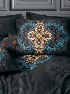 Set de husă de pilotă dublă Palace Satin Dorhan Negru