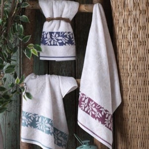 Set prosoape Hobby Cotton, 6 piese, 50x90, albastru primăvară