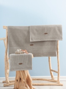 Set prosoape Wellness Cotton Box 100% bumbac, bej nisipos