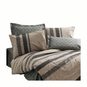 Set de husă de pilotă single Cotton Box Arlo Coffee – Moale și confortabil