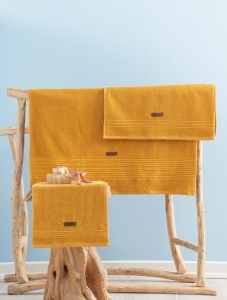 Set prosoape Wellness Cotton Box 100% bumbac, galben apus