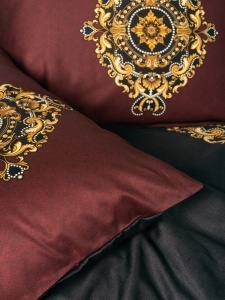 Set de husă de pilotă dublă Palace Satin Ebren Antracit - Img 2