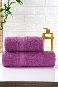 Set de prosoape violet din 2 piese
