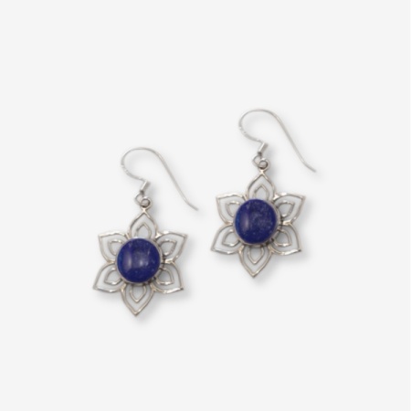 Cercei de argint cu lapis lazuli Lian