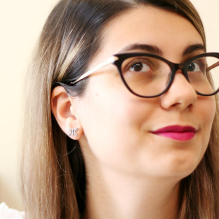 Cercei argint în formă de fluture